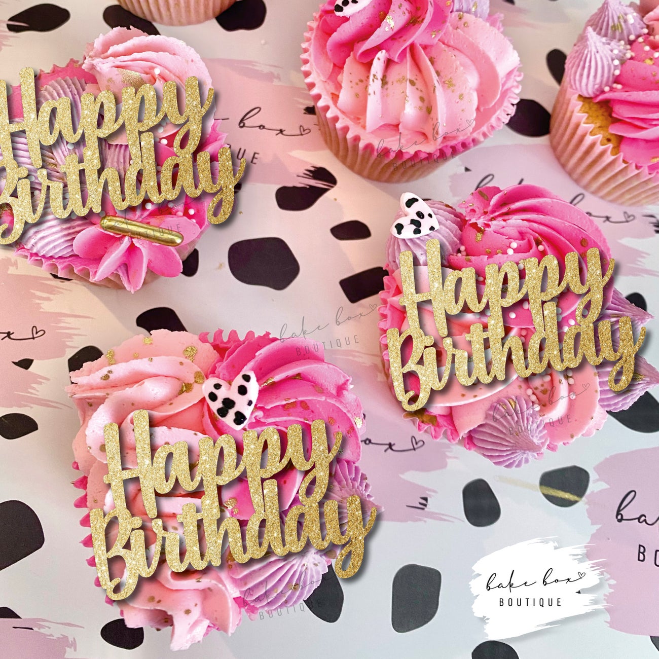 HAPPY BIRTHDAY - CUPCAKE TOPPERS