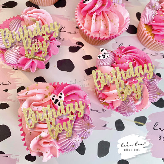 BIRTHDAY BOY - CUPCAKE TOPPERS