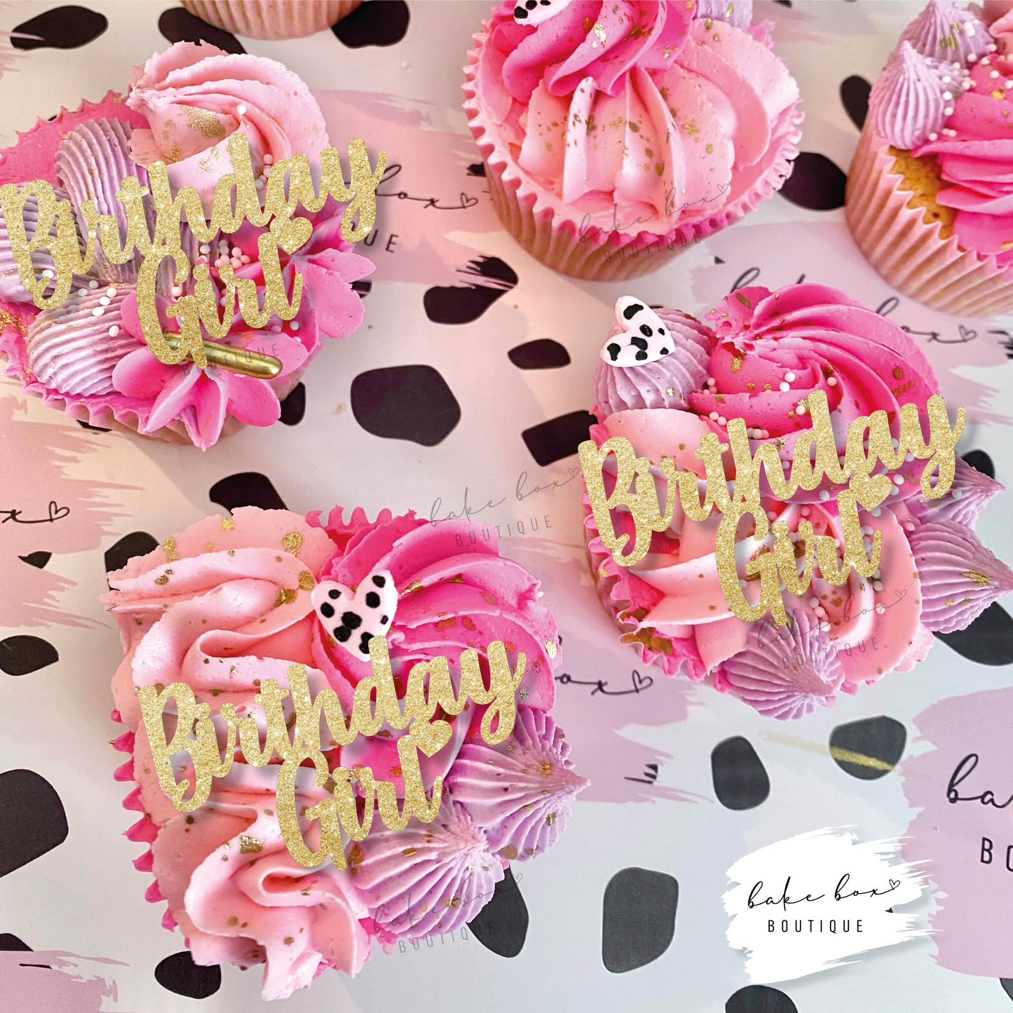 BIRTHDAY GIRL - CUPCAKE TOPPERS
