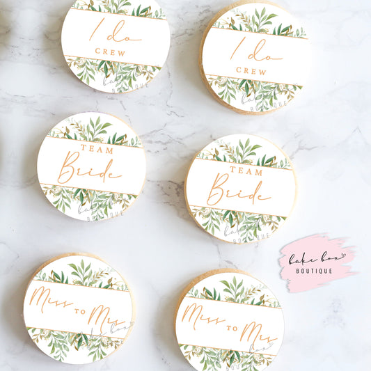 EDIBLE TOPPERS - HEN PARTY GREEN AND GOLD