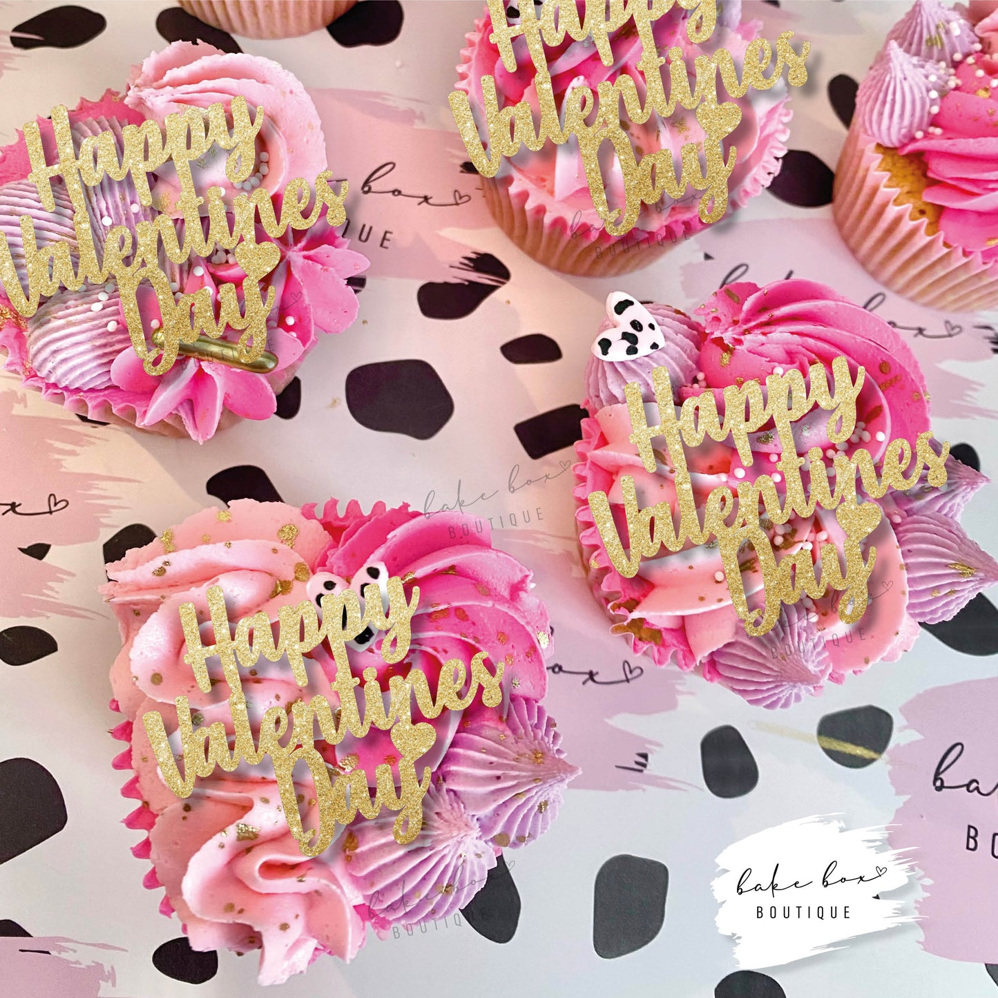 HAPPY VALENTINES DAY - CUPCAKE TOPPERS