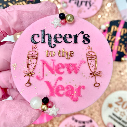 CHEERS TO THE NEW YEAR  - RAISED EMBOSSER