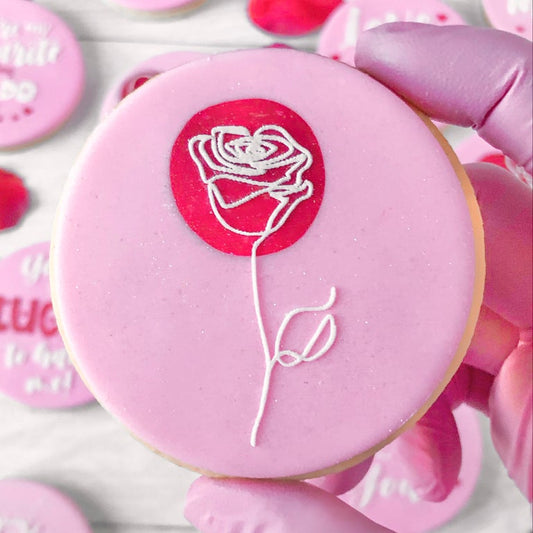 ROSE OUTLINE - RAISED EMBOSSER