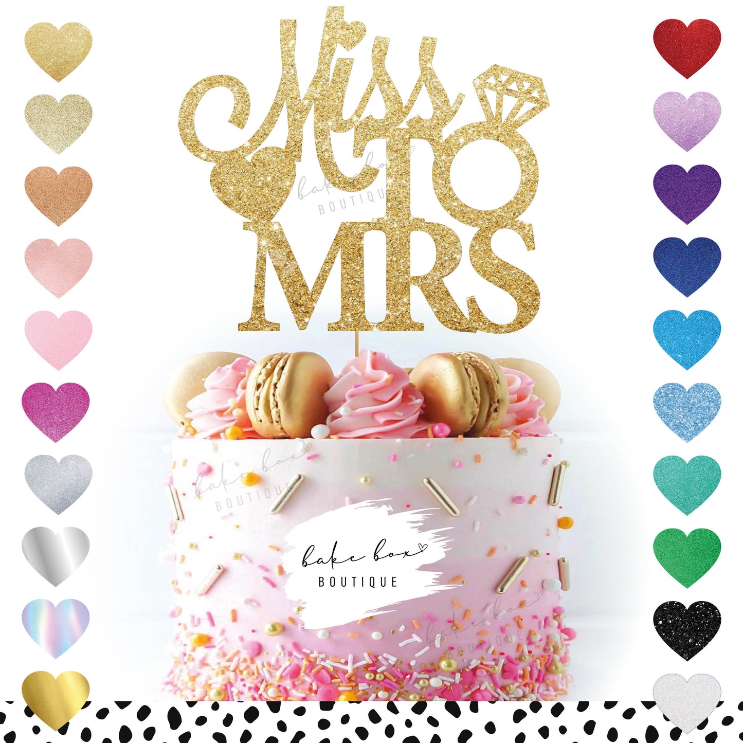 MISS TO MRS - CAKE TOPPER