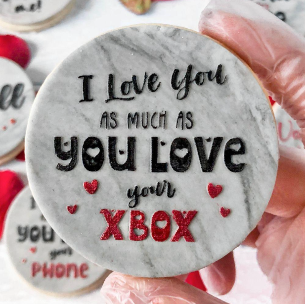 I LOVE YOU MORE THAN YOU LOVE YOUR XBOX - RAISED EMBOSSER