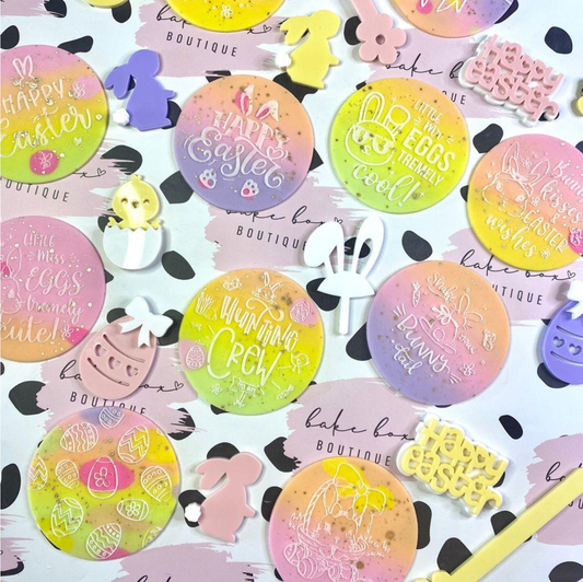 BUNNY KISSES & EASTER WISHES - RAISED EMBOSSER