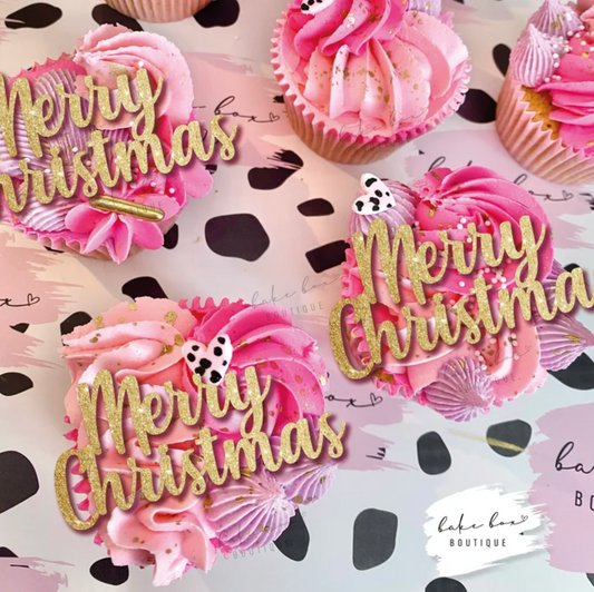 MERRY CHRISTMAS - CUPCAKE TOPPERS