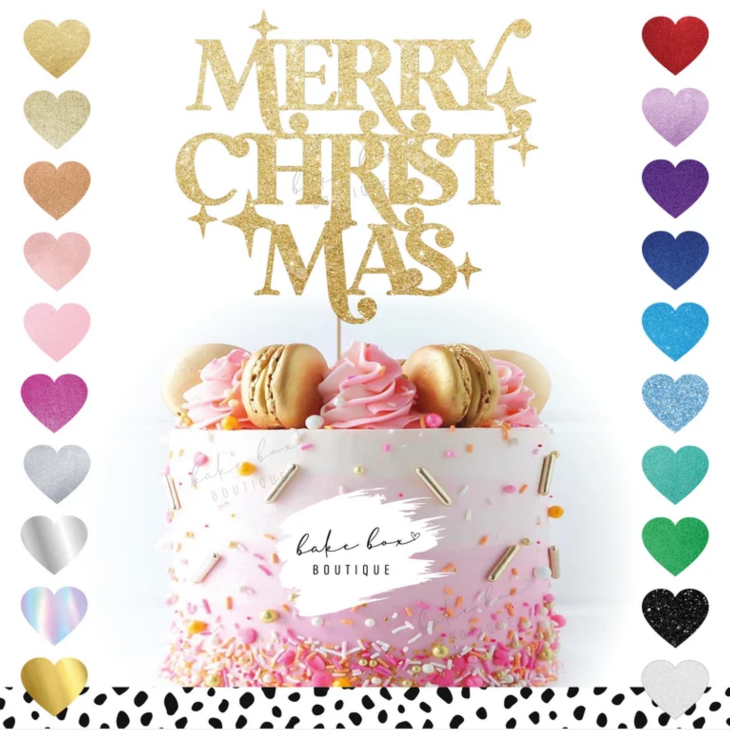 MERRY CHRISTMAS - CAKE TOPPER
