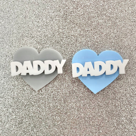 DADDY HEART CHARM TOPPERS