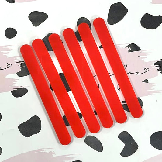 RED CAKESICLE STICKS - PACK OF 6