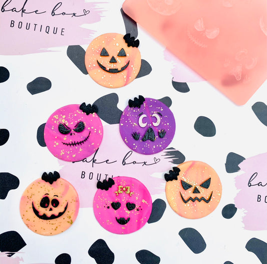 MINI 6-IN-1 HALLOWEEN PUMPKIN FACES - RAISED EMBOSSER SET