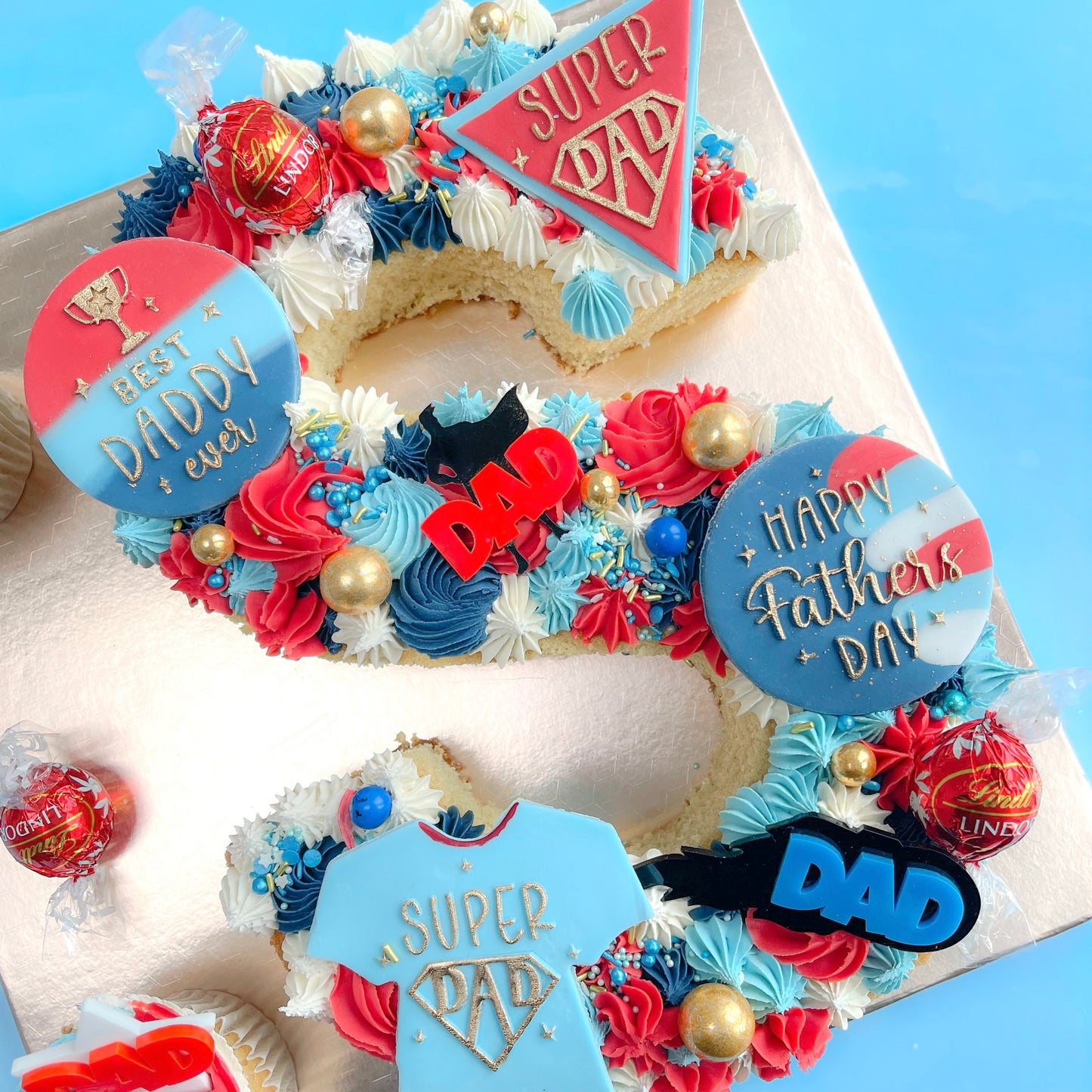 DAD SUPER HERO CHARM TOPPERS