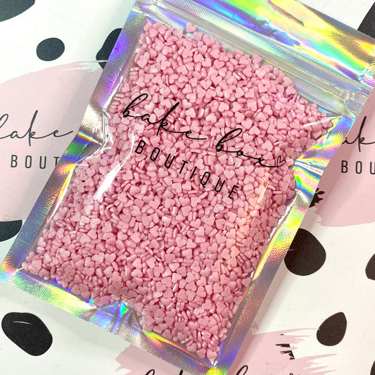 MINI BABY PINK SHIMMER HEARTS