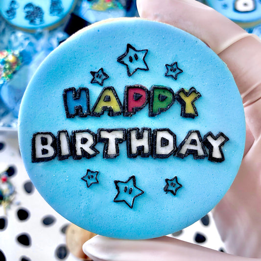 SUPER MARIO HAPPY BIRTHDAY - RAISED EMBOSSER