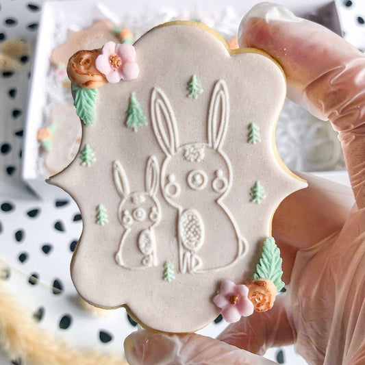 BUNNY RABBITS - RAISED EMBOSSER