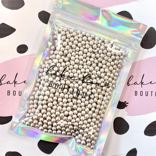 SILVER 4MM PEARLS - SPRINKLES