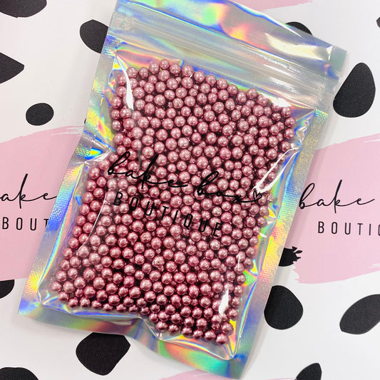 METALLIC PINK 4MM PEARLS - SPRINKLES